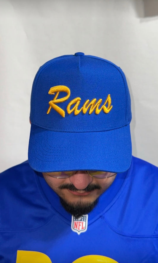 ..Timeless Rams Hat (blue/ yellow)..